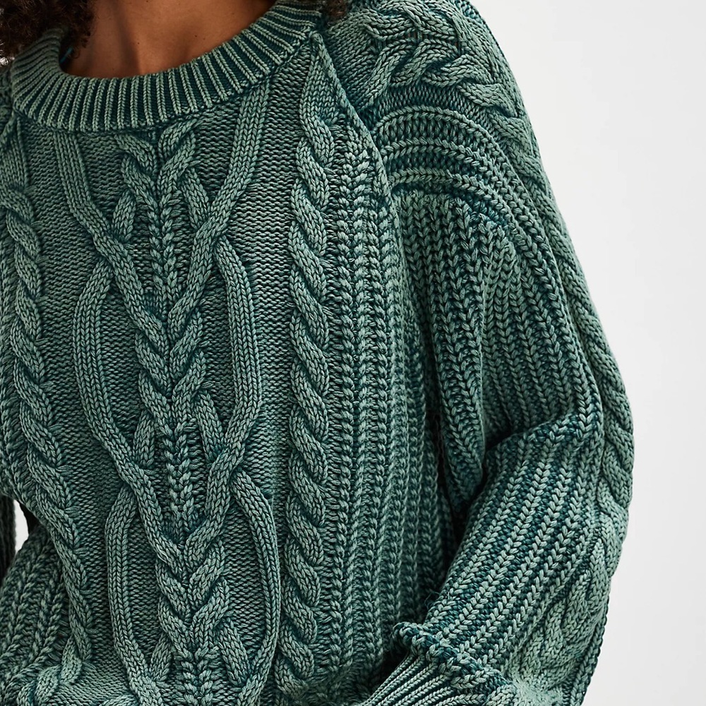 Frankie Cable Sweater I Large I Green